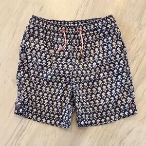 Crewcuts Navy and White Floral Kids Swim Trunks
